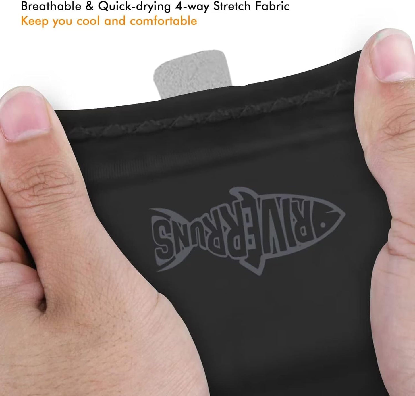 Riverruns UPF 50+ Fingerless Fishing Gloves for UV Protection in Outdoor Activities such as Fishing, Boating, Kayaking, Hiking, Running, Cycling, and Driving for Men and Women