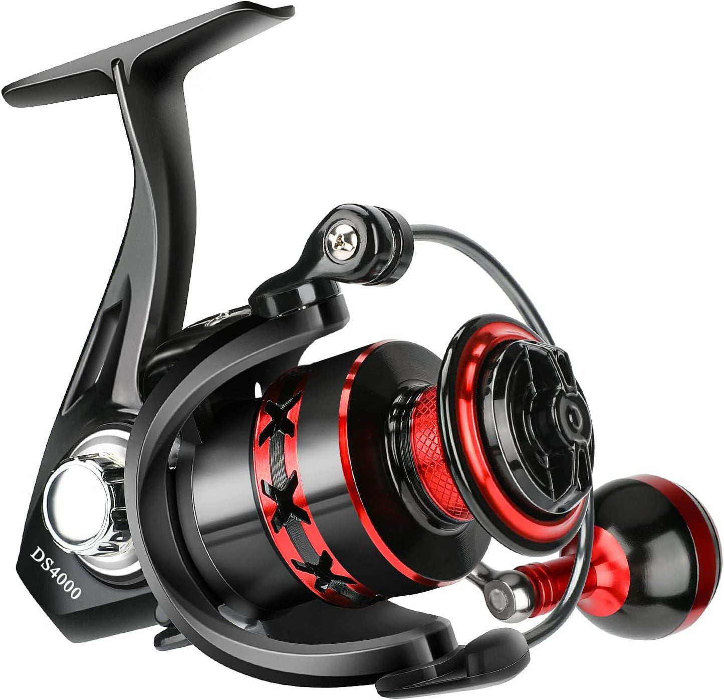 Lightweight Metal Spinning Reel for Freshwater and Saltwater Fishing, High-Speed Ultralight Trout Reel with 2+1 Ball Bearings, Left/Right Handle (Model 4000)