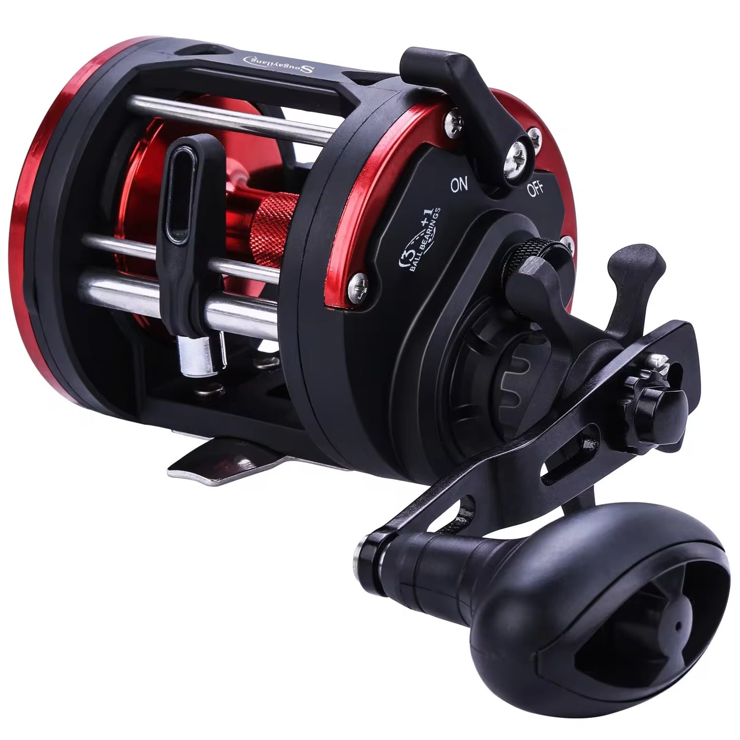Sougayilang Baitcasting Trolling Fishing Reel - Versatile Left/Right Hand Design with High Line Capacity for Saltwater Fishing