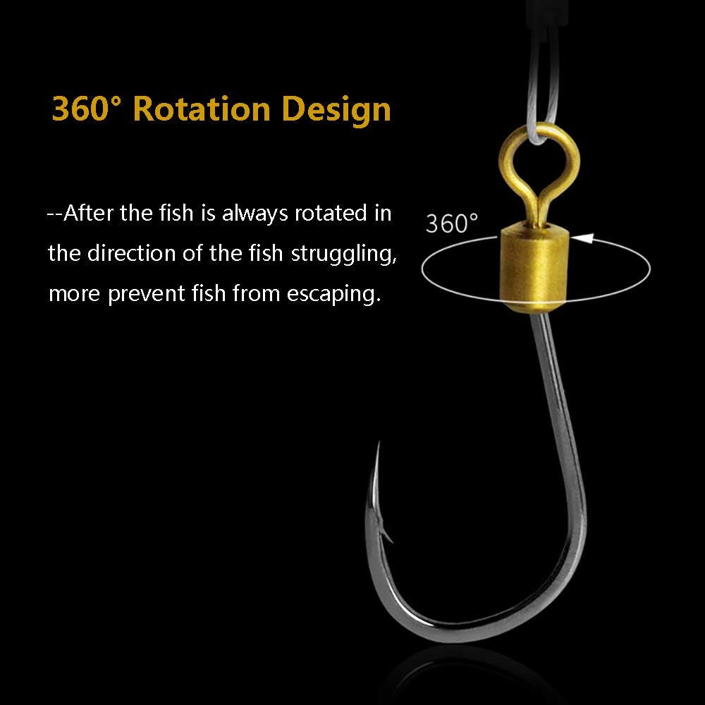 Dyxssm Stainless Steel Fishing Hooks and Leader Rigging Wire Set
