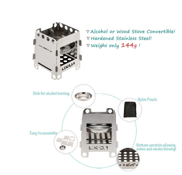 LIXADA Portable Survival Wood Stove