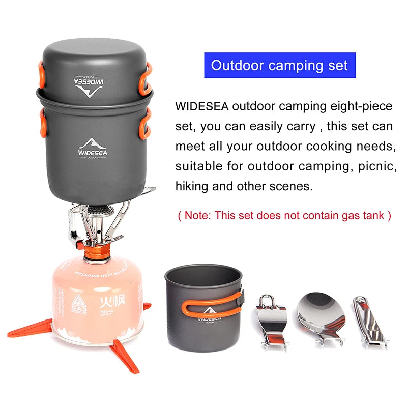 Widesea Camping Cookware Set w/stove
