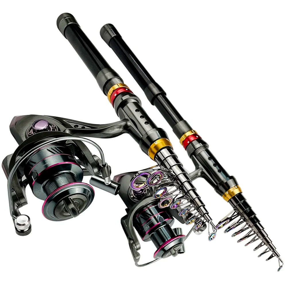 Pesca Carbon Fiber Fishing Rod And Reel Combo (1.8-3.6m)