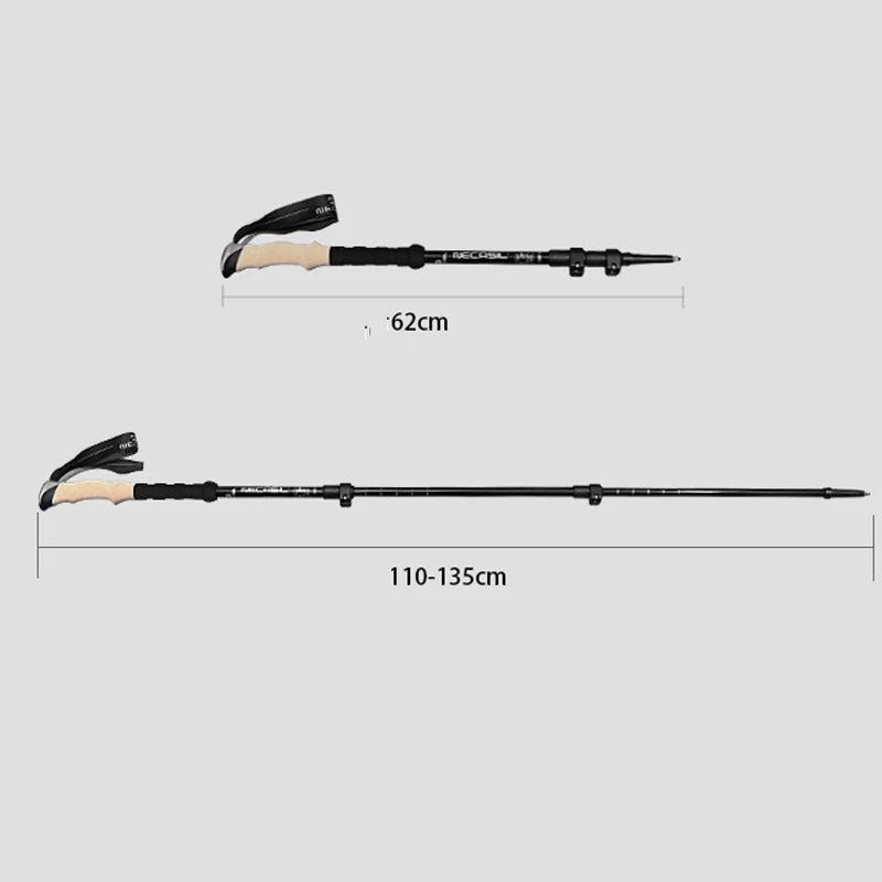 Alpenstocks Aluminum Outdoor Hiking Anti Shock Trekking Pole (1 Pole)