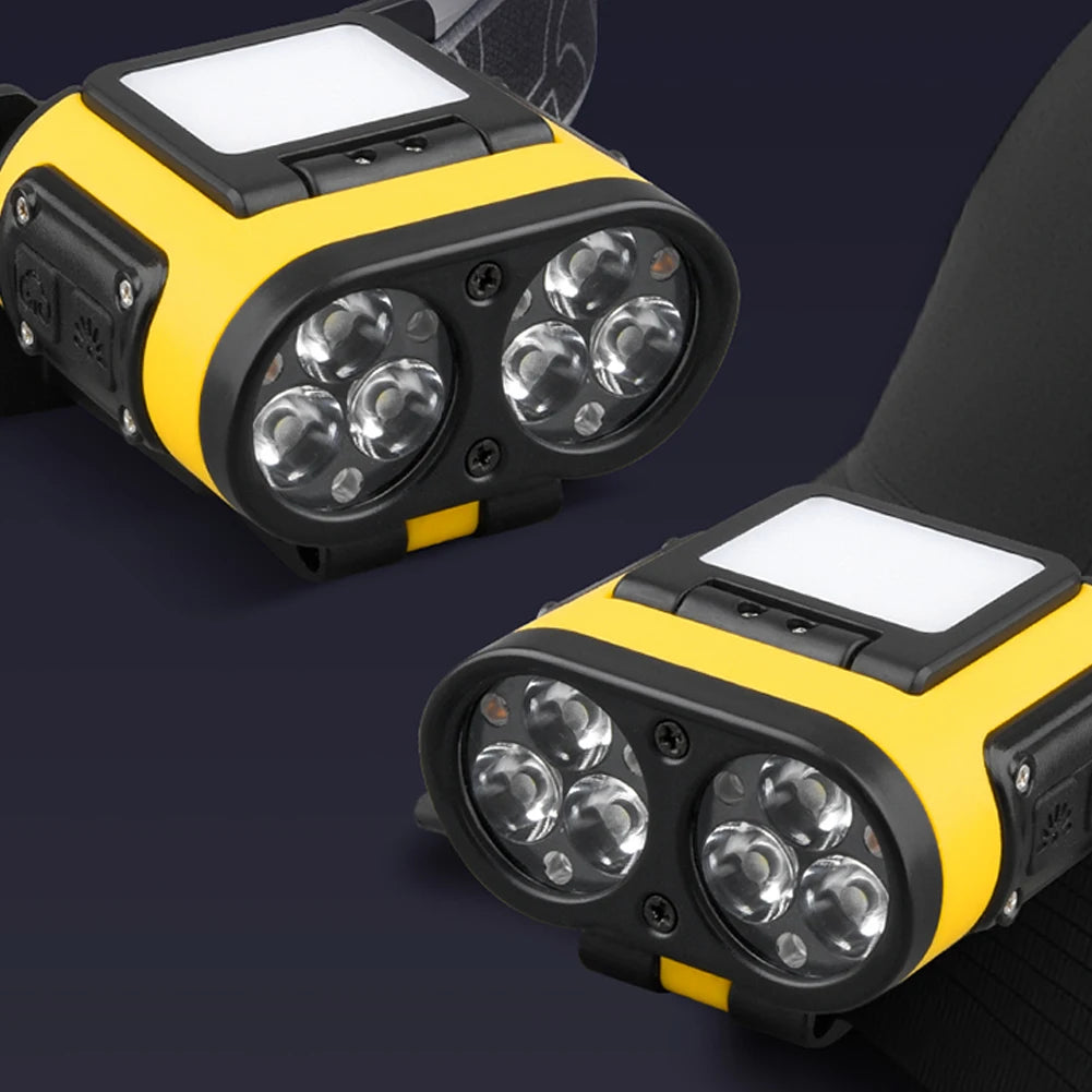 LED Headlamp Sensor COB Cap Clip Light USB Rechargeable Head Flashlight Built-in Battery Headlight Led Head for Fishing Camping