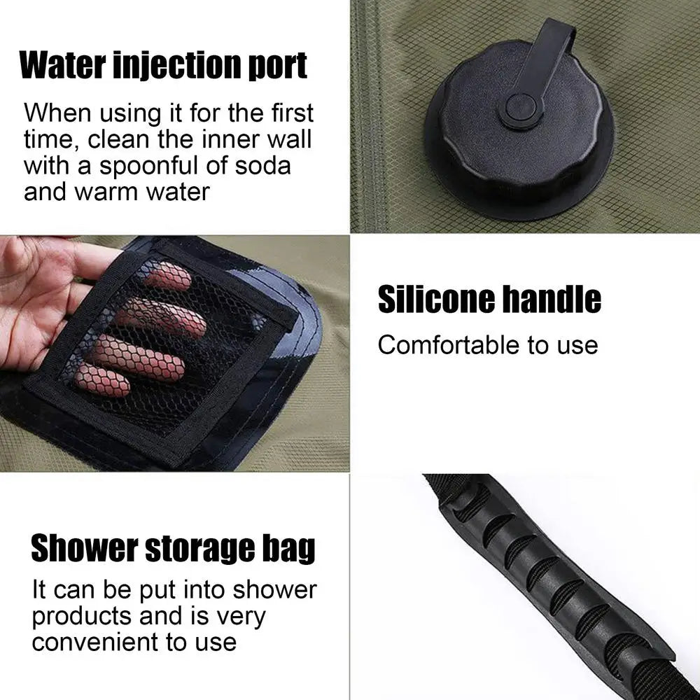 Portable Solar Camping Shower Bag, 20L