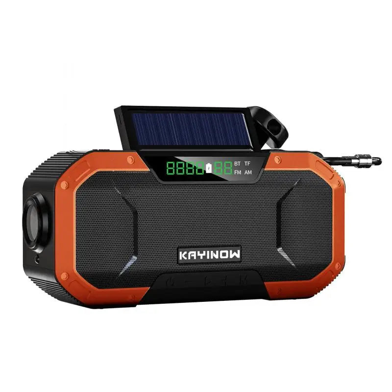 KAYINOW Portable Emergency Solar Hand Crank Radio 5000mAh Power Bank Cranker Flash Light Camping Survival Kit Radio ערכת חירום