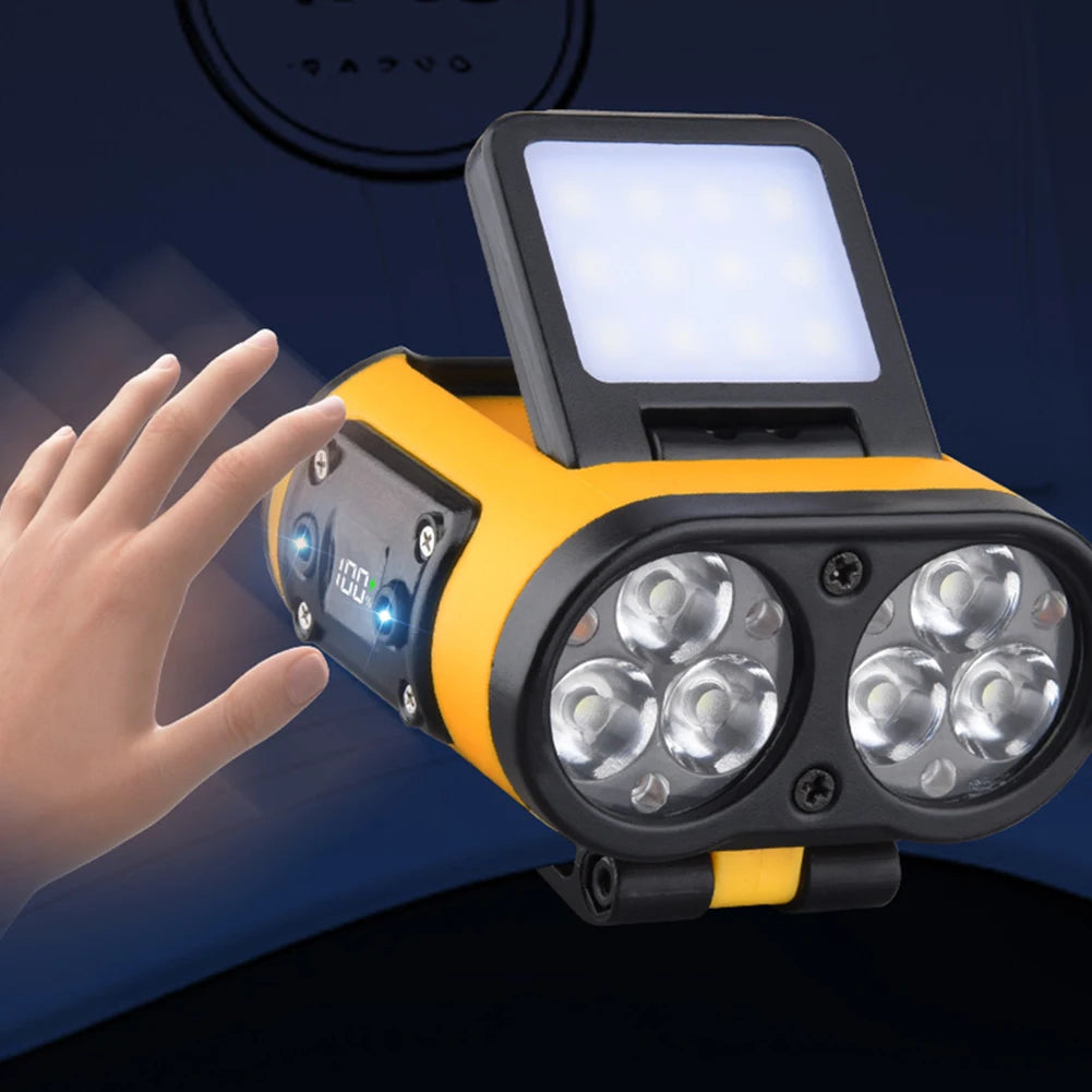 LED Headlamp Sensor COB Cap Clip Light USB Rechargeable Head Flashlight Built-in Battery Headlight Led Head for Fishing Camping