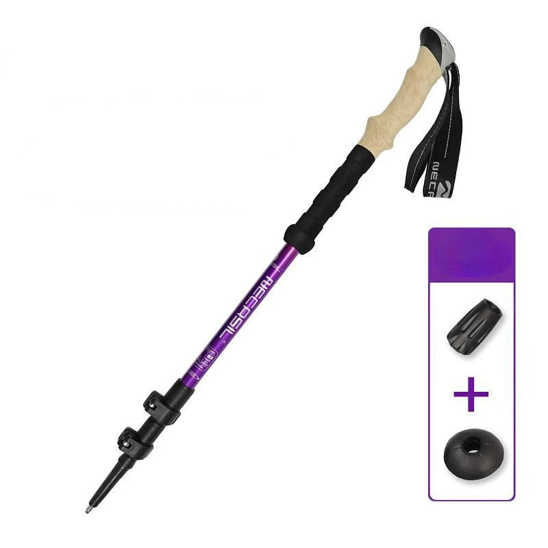 Alpenstocks Aluminum Outdoor Hiking Anti Shock Trekking Pole (1 Pole)
