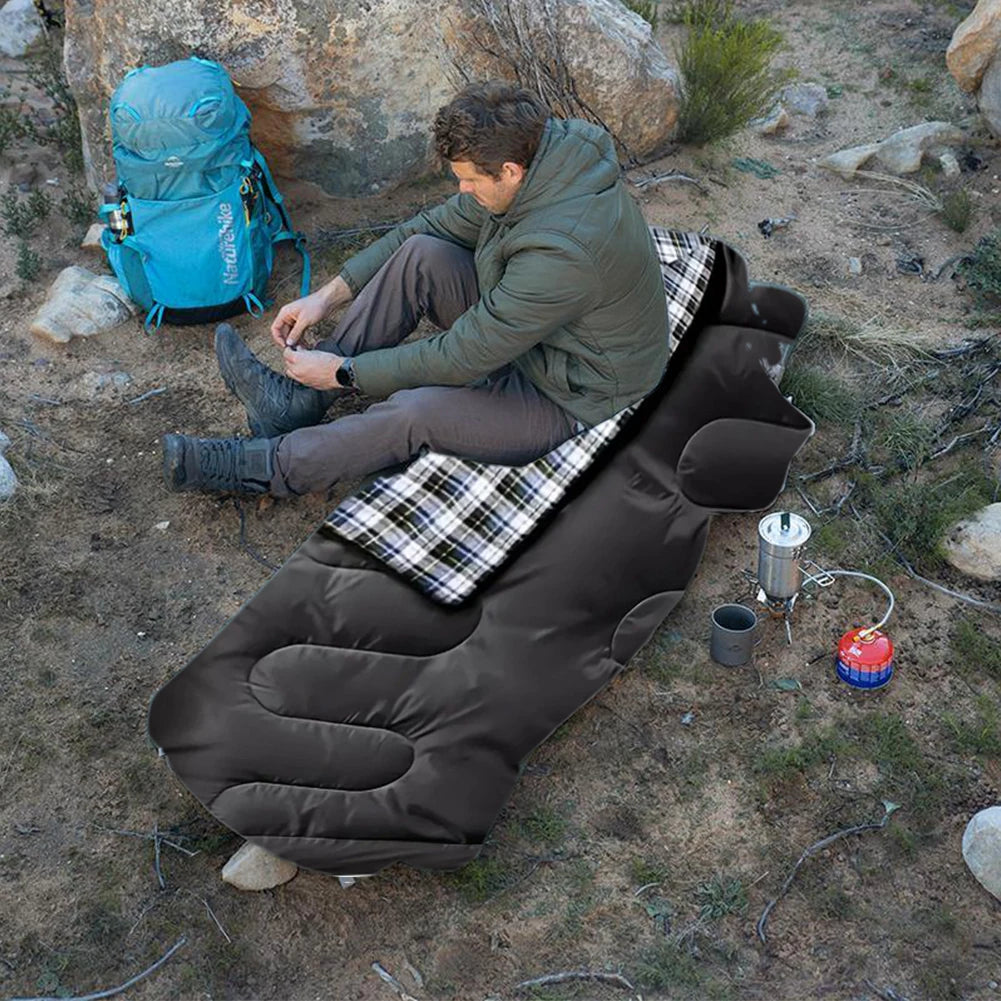 Double Sleeping Bag, For Two Adults (with 2 Pillows)
