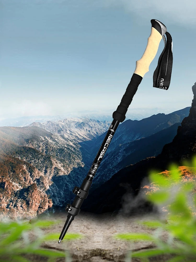 Alpenstocks Aluminum Outdoor Hiking Anti Shock Trekking Pole (1 Pole)