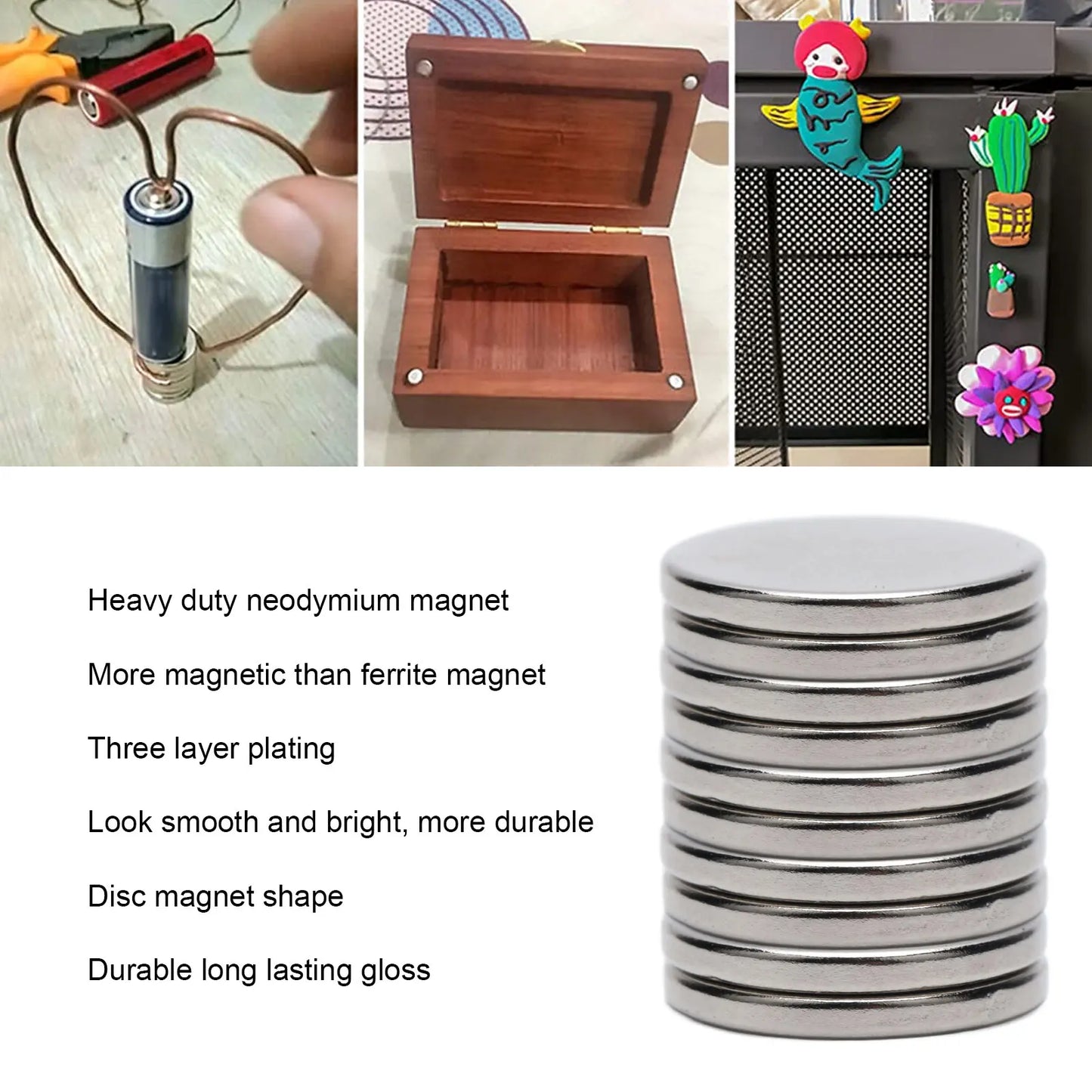 Powerful Neodymium Magnets, Super Strong (10Pcs)