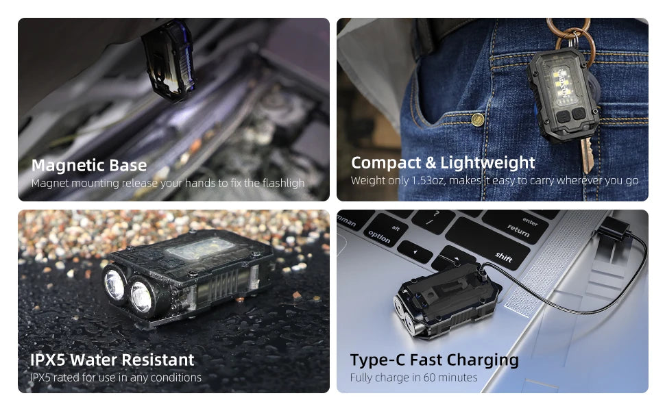 WARSUN SQ10 Mini LED Flashlight