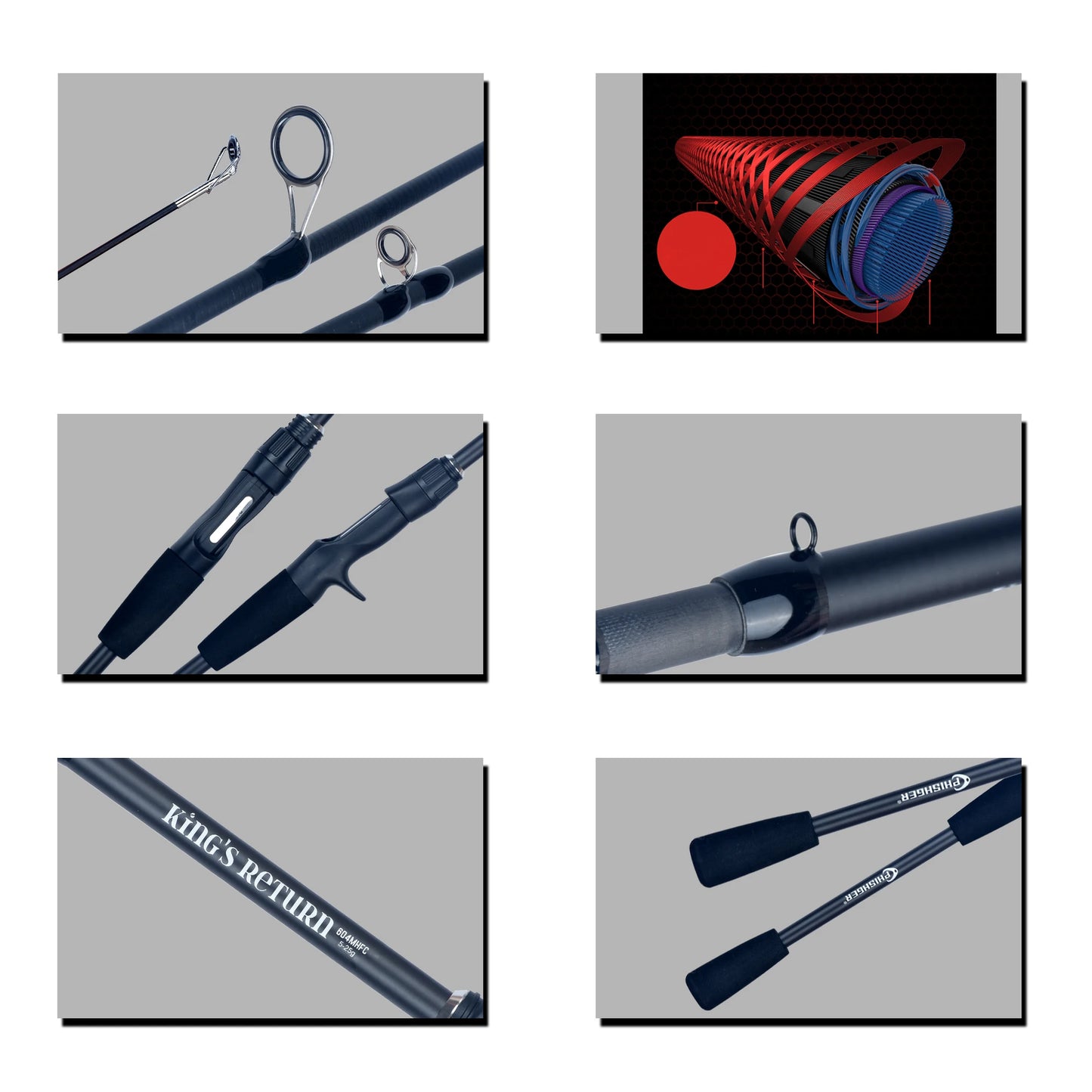 PHISHGER Spinning Fishing Rods for Baitcasting