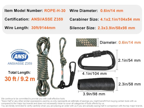 VEVOR Tree stand Safety Rope