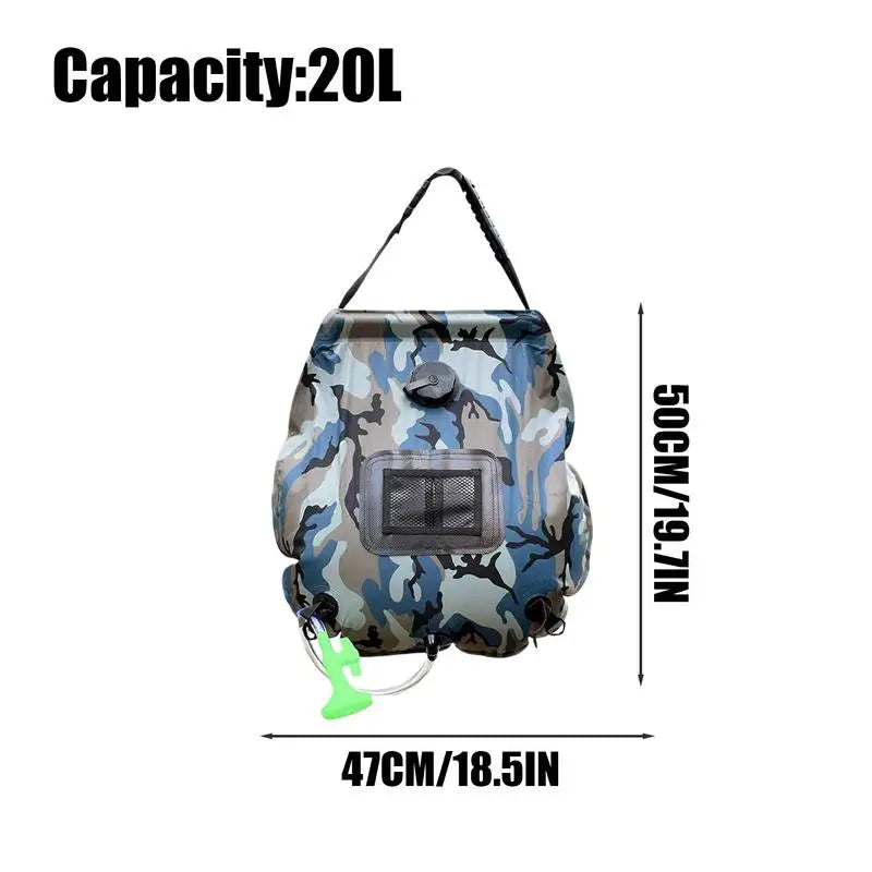 Portable Solar Camping Shower Bag, 20L