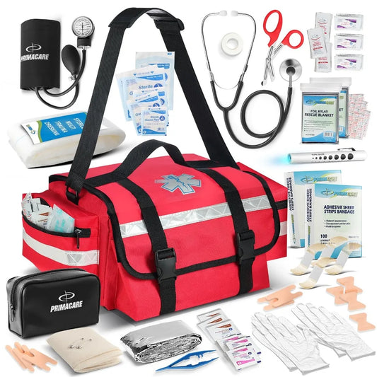 PrimeCare Fully Stocked Reflective Trauma Bag