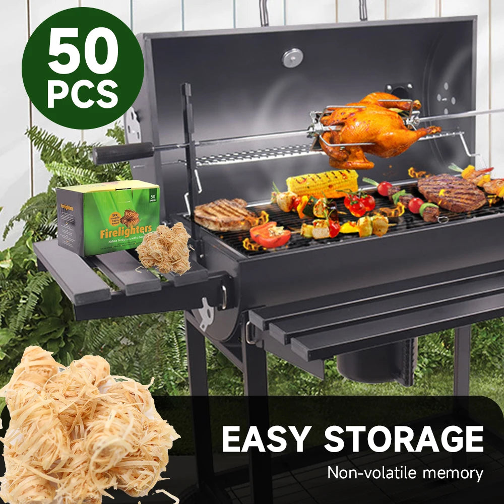 Natural Fire Starter, Paraffin infused Bamboo (50-200pcs)