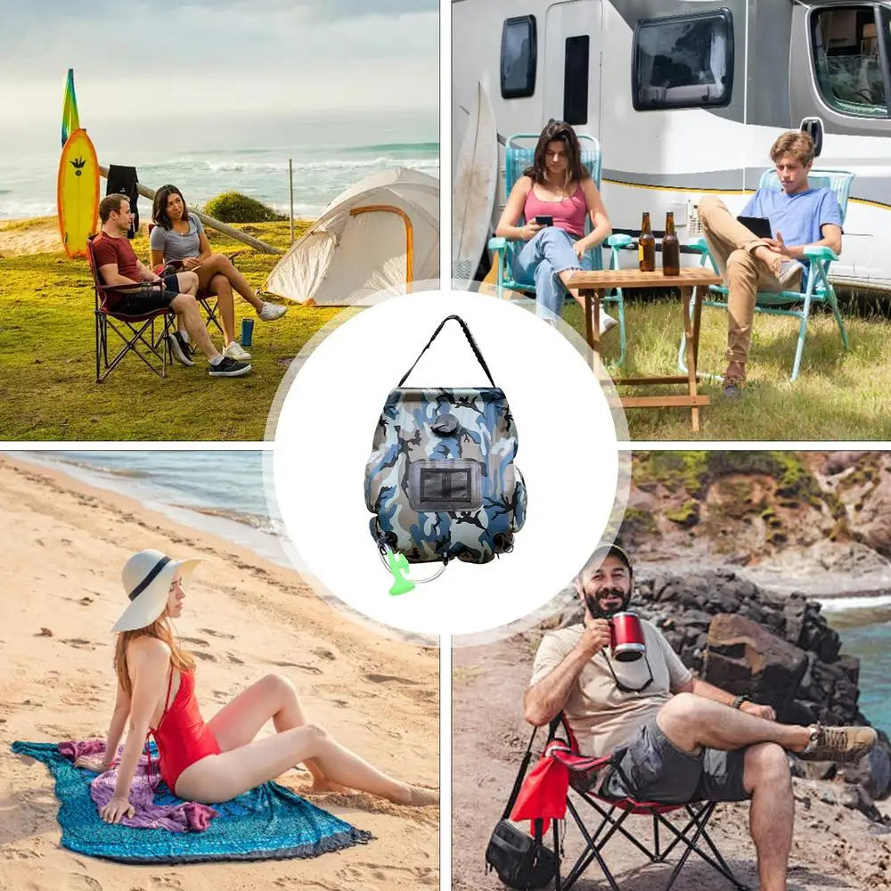Portable Solar Camping Shower Bag, 20L