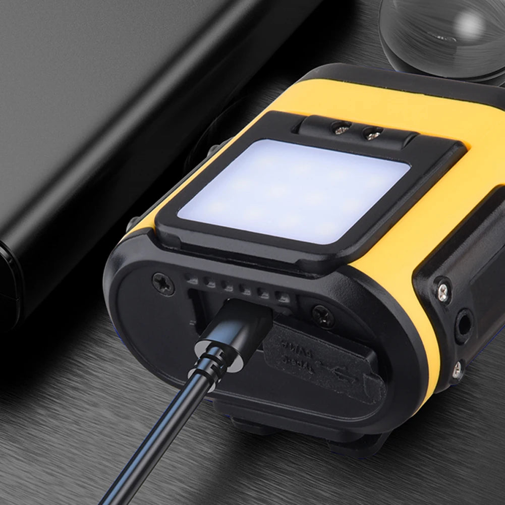 LED Headlamp Sensor COB Cap Clip Light USB Rechargeable Head Flashlight Built-in Battery Headlight Led Head for Fishing Camping