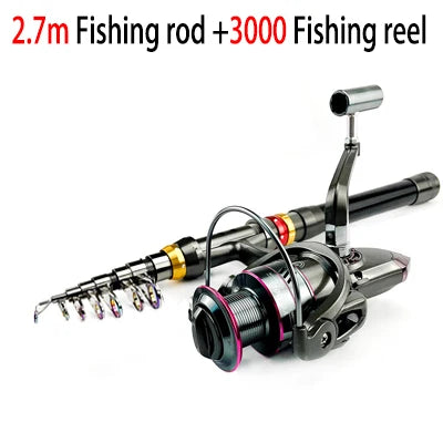 Pesca Carbon Fiber Fishing Rod And Reel Combo (1.8-3.6m)
