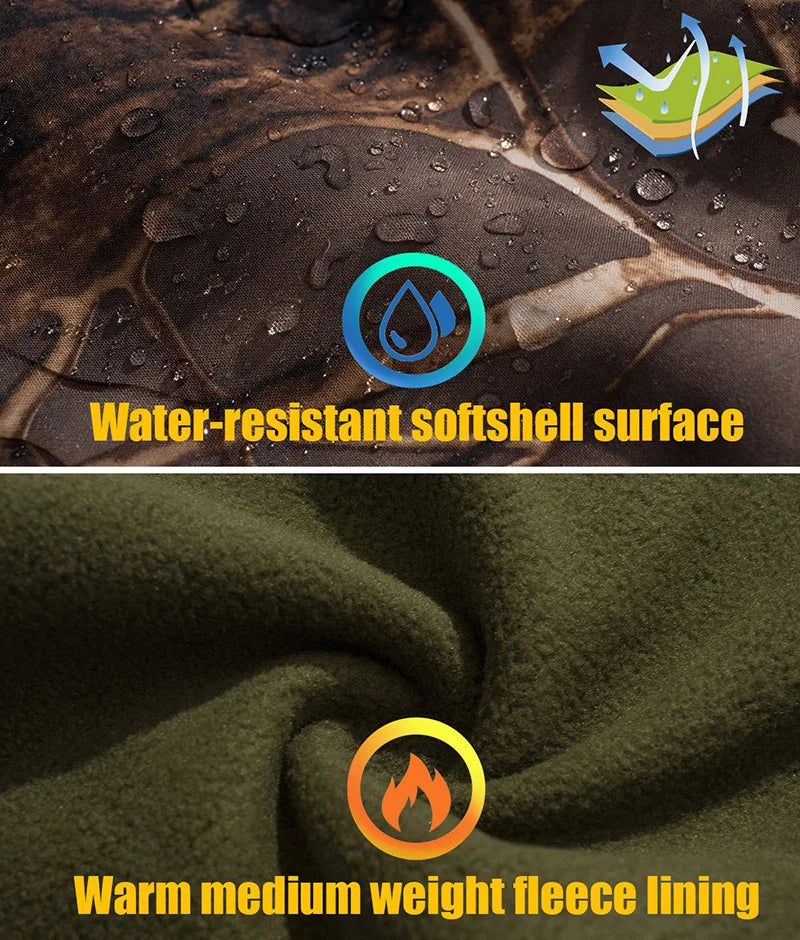 Silent Soft Shell Camouflage Hunting Jacket