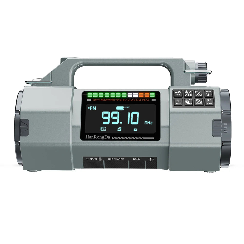 Emergency Solar Radio Hand Crank Radio FM MW SW VHF WB