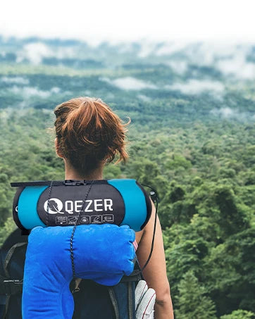 QEZER High Performance Sleeping Bag - Rated at 0°F (with Compression Sack)