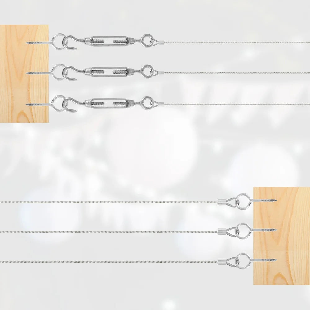 15/30m Stainless Steel Cable Rope Kits, Heavy Duty