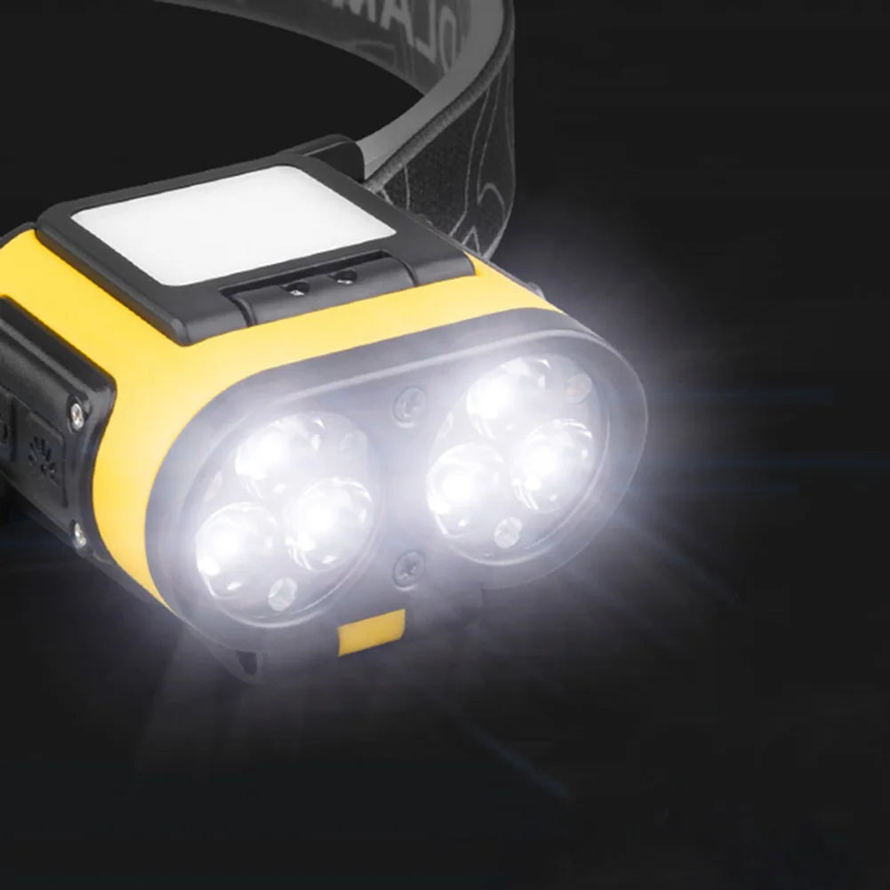LED Headlamp Sensor COB Cap Clip Light USB Rechargeable Head Flashlight Built-in Battery Headlight Led Head for Fishing Camping