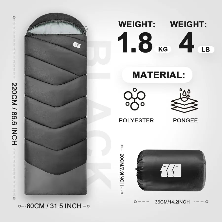 JKS Camp Adult Sleeping Bag, Cold Weather