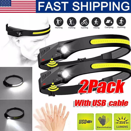 LED Headlamp, USB Rechargeable