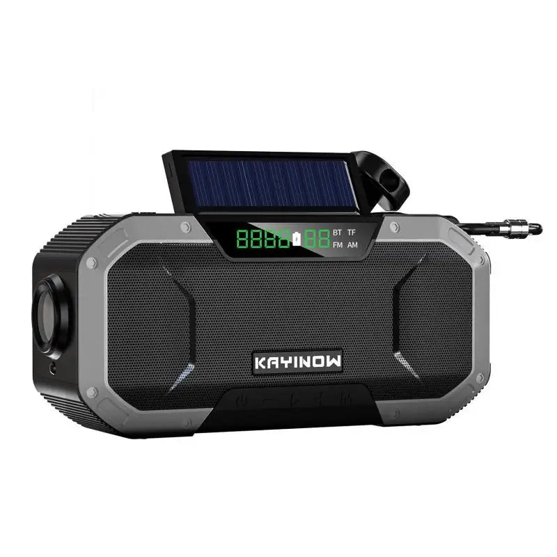 KAYINOW Portable Emergency Solar Hand Crank Radio 5000mAh Power Bank Cranker Flash Light Camping Survival Kit Radio ערכת חירום