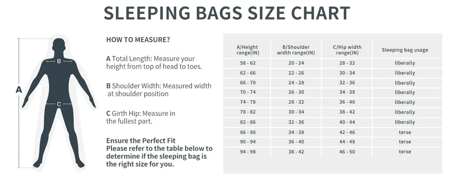 QEZER High Performance Sleeping Bag - Rated at 0°F (with Compression Sack)