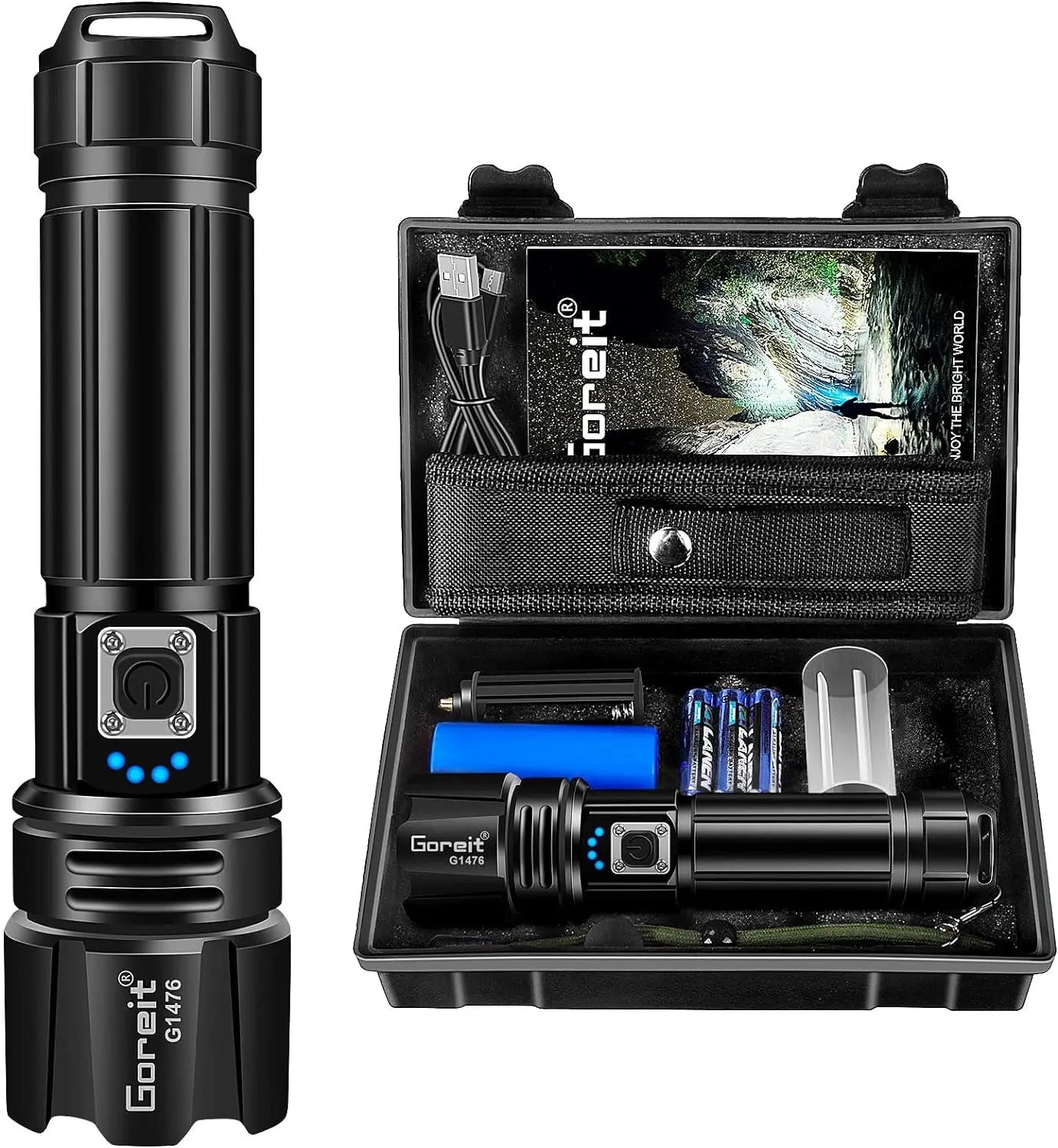 Goreit Flashlight P70. - 990000 Lumens, Rechargeable