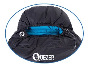 QEZER High Performance Sleeping Bag - Rated at 0°F (with Compression Sack)
