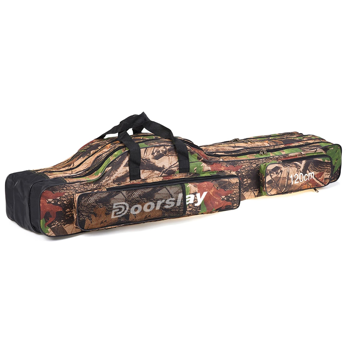Doorslay 3 Layers Fishing Bag Portable Folding Fishing Rod Reel Bag Fishing Tackle Carry Case Travel Storage Bag Fishing Goods