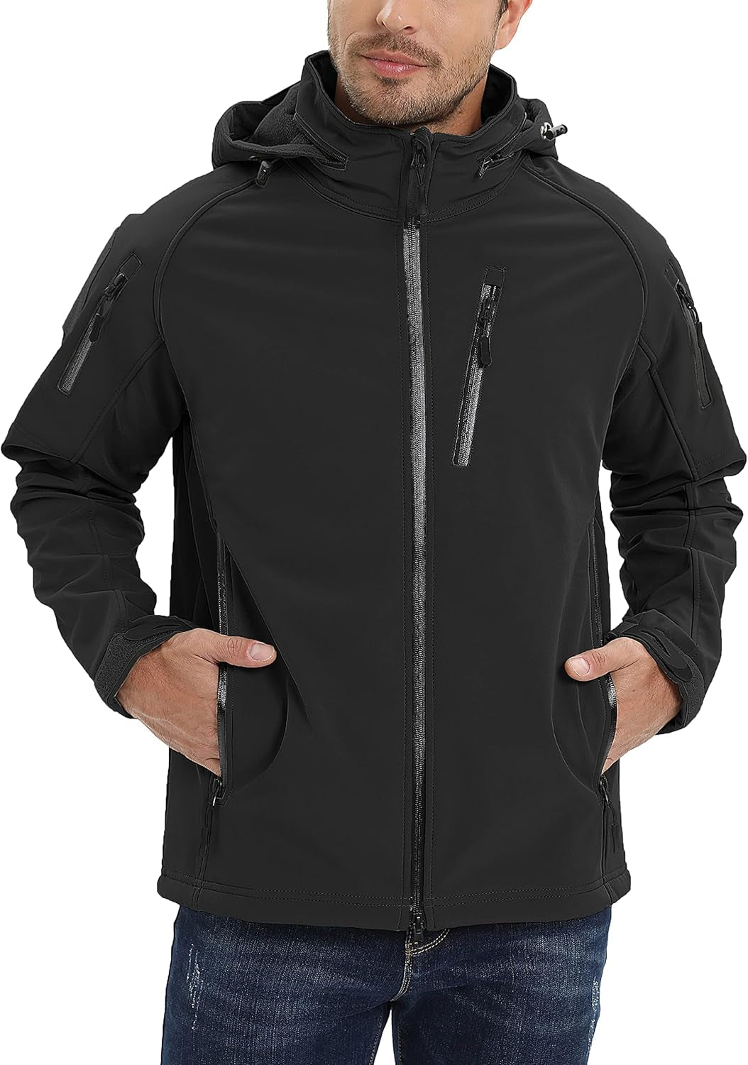 TACVASEN Men's Tactical Winter Jacket - Water Resistant, Windproof, and Versatile for Outdoor Activities