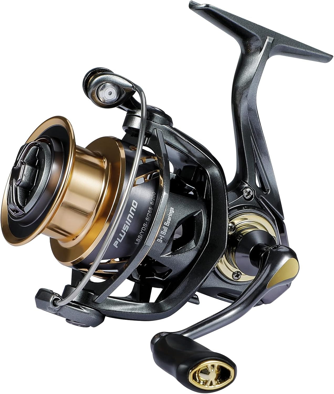 PLUSINNO GG High-Speed Spinning Reel with 5.1:1-5.7:1 Gear Ratio, 22-30 LB Drag System, 9+1BB Ultra Smooth Performance, Lightweight Design for Freshwater and Saltwater Fishing