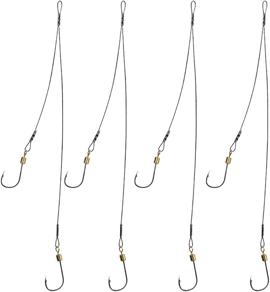 Dyxssm Stainless Steel Fishing Hooks and Leader Rigging Wire Set