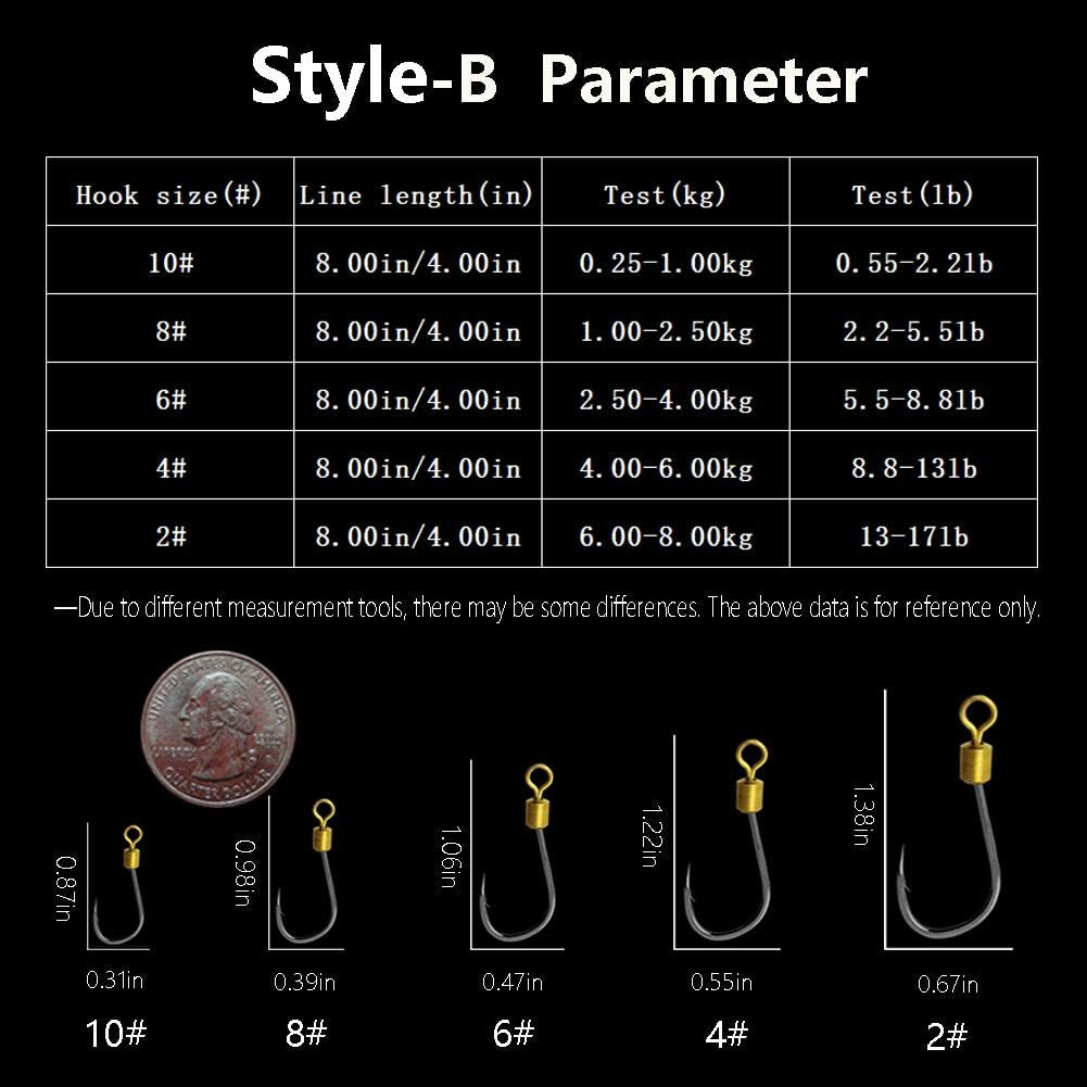Dyxssm Stainless Steel Fishing Hooks and Leader Rigging Wire Set