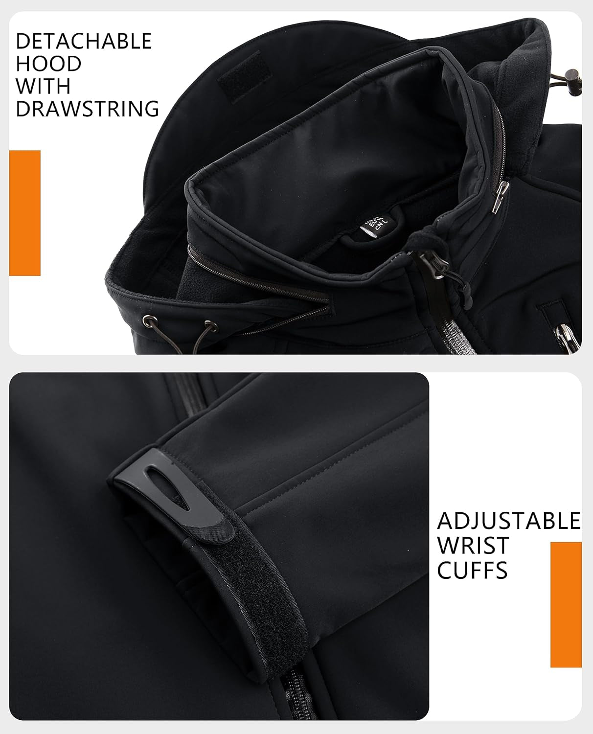 TACVASEN Men's Tactical Winter Jacket - Water Resistant, Windproof, and Versatile for Outdoor Activities
