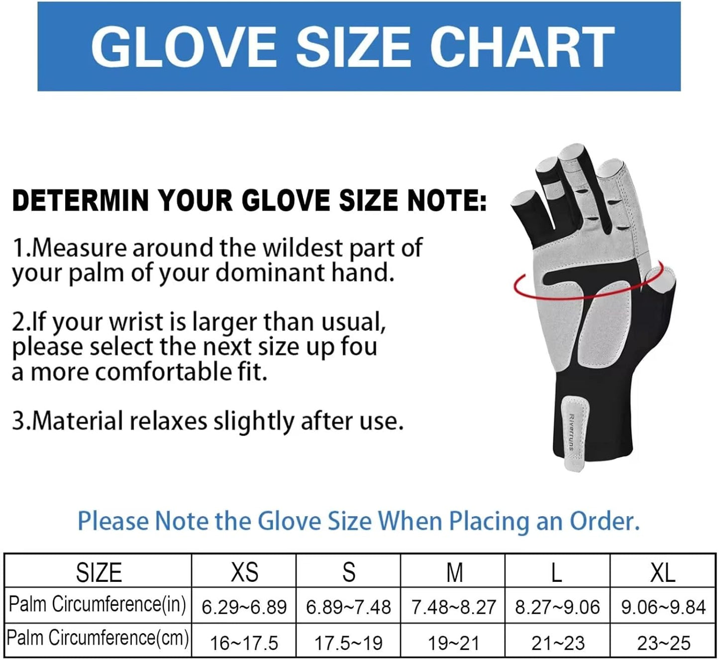 Riverruns UPF 50+ Fingerless Fishing Gloves for UV Protection in Outdoor Activities such as Fishing, Boating, Kayaking, Hiking, Running, Cycling, and Driving for Men and Women