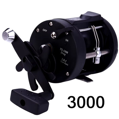 Sougayilang Baitcasting Trolling Fishing Reel - Versatile Left/Right Hand Design with High Line Capacity for Saltwater Fishing
