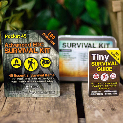 EDC Survival Kit Bundle: Comprehensive Kit with Tiny Survival Guide and Storage Tin for Emergency Preparedness and Tactical Use - Ideal Gift Option