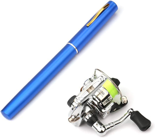 Lixada Telescopic Mini Pen Fishing Rod and Spinning Reel Combo Kit