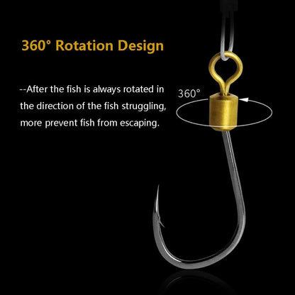 Dyxssm Stainless Steel Fishing Hooks and Leader Rigging Wire Set