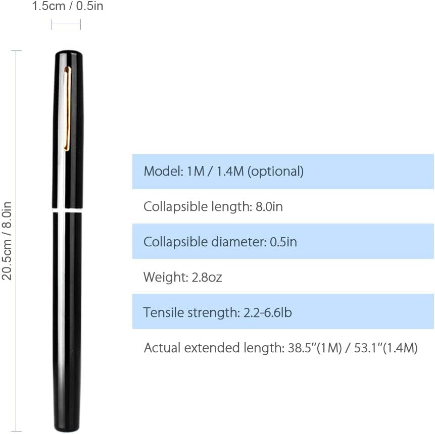 Lixada Telescopic Mini Pen Fishing Rod and Spinning Reel Combo Kit