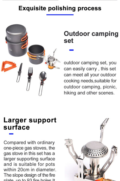 Widesea Camping Cookware Set w/stove