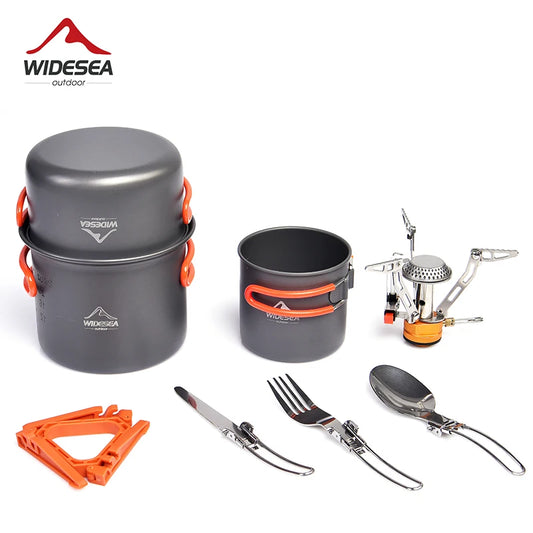 Widesea Camping Cookware Set w/stove